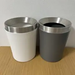 KEYUCA ケユカ ダストボックス ゴミ箱 2個セット ホワイト グレーのサムネイル