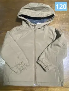 新品未使用　フード付中綿裏起毛ジャケット【120サイズ】ブラウン