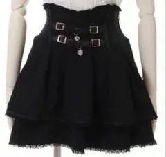 LIZLISA リズリサ 2連リボンベルトスカパン ブラック