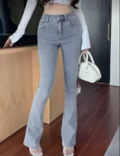 SHEIN デニム　フレアパンツ