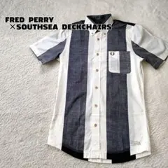 【美品】FRED PERRYシャツ フレッドペリーストライプ