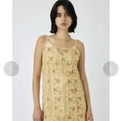マウジー MOUSSY 花柄 レイヤード ミニワンピース キャミ SHEER
