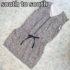 【着心地抜群♡ノースリーブ】サウストゥーサウス 花柄 ミニワンピース M
