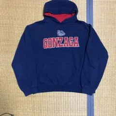 GONZAGA ゴンザガ カレッジパーカー ネイビー プルオーバー 古着 短丈