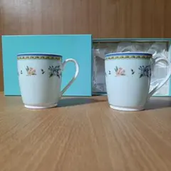 ​【未使用・希少】ティファニー モーニンググローリー マグカップ ペア 箱付廃盤