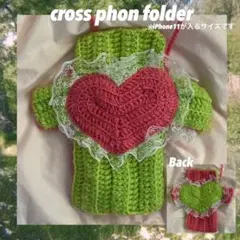 ハンドメイド ♡ cross phon shoulder