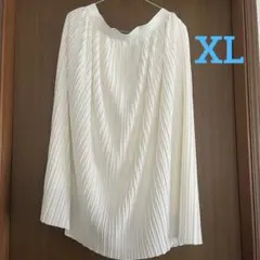 GU プリーツスカート アイボリー 白 XL