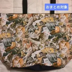 ⚫ドでか⚫ぎゅうぎゅう猫柄バケツ型エコバッグ