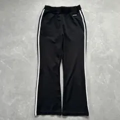 00s adidas ワイドフレア トラックパンツ cityboy 古着 黒 M