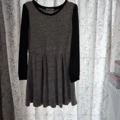 RAY CASSIN ミニワンピース 黒・グレー 長袖