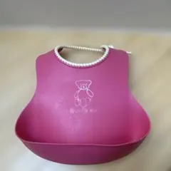 BABYBJÖRN ピンクエプロン ベアプリント