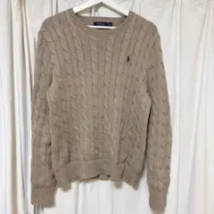 POLO RALPH LAUREN ケーブルニット M ベージュ