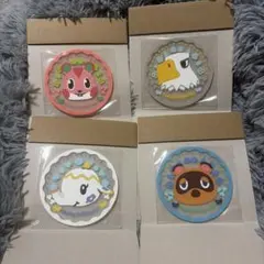 どうぶつの森　クリアラバーコースター　4種セット