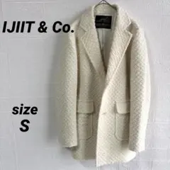 美品　ijiit イジット ウールコート　日本製 レディース　S ホワイト