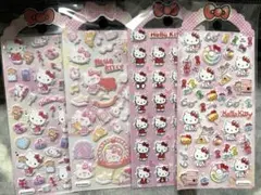 キティちゃん★ふんわりマシュマロぷっくりシール4枚★海外ライセンス品