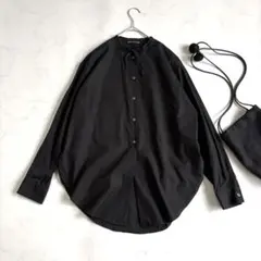 24年♡タグ付✨ミズイロインド Tailored Shirt JK ネイビー - メルカリ