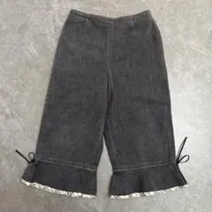 BURBERRY CHILDREN デニムパンツ 裾チェック 100フレア裾のサムネイル