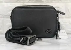 COACH ブラックレザー ショルダーバッグ