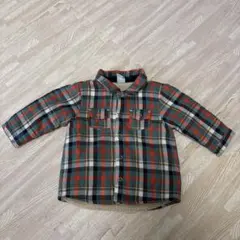 プチバトー　シャツ　ボア　12m/74cm