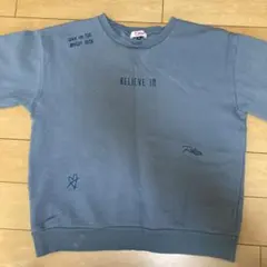 Pinklatteメッセージトレーナー 青