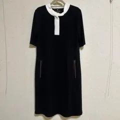 LANVIN COLLECTION 半袖ワンピース ブラック 36のサムネイル