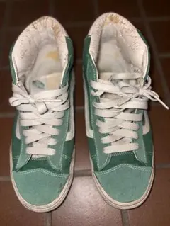 VANS ハイカットスニーカー グリーン