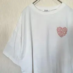 INGNI【M】ハートロゴプリント オーバーサイズ チュニックTシャツ