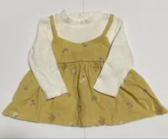 ママラク　バースデイ　トップス　80 重ね着風