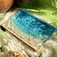 海アート　インテリア雑貨　置き物　貝殻　沖縄　南国　珊瑚　アクセサリートレイ