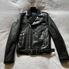 BALMAIN RIDERS LEATHER JACKET SIZE 46のサムネイル