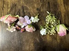 結婚式 ヘアアクセサリー 造花