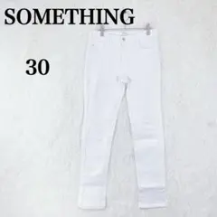 【サムシング】レディース カジュアル ホワイト デニム 日本製 30(L相当)