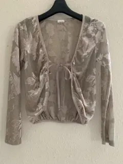 花柄長袖カーディガン　ボレロ