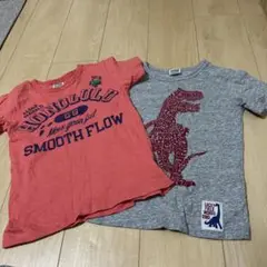 赤とグレーTシャツ　2枚セット　130センチ