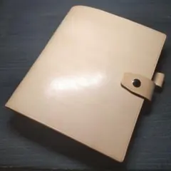 一枚革国産サドルレザーノートカバー20穴　A5サイズナチュラル