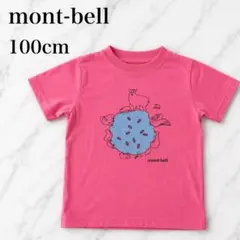 mont-bell モンベル 半袖Tシャツ ピンク 動物 キッズ 100cmのサムネイル