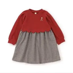 アプレレクール　WEB限定スカラップドッキングワンピース