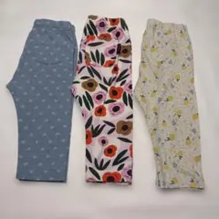 UNIQLO レギンス 7分丈 100cm 3枚組