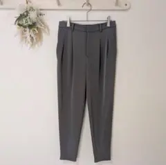 美品 ユニクロ UNIQLO 【S】 ドレープジョガーパンツ ストライプ グレー