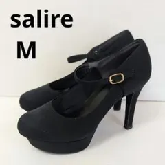 salire サリア Mサイズ　厚底パンプス ストラップ付 ブラック ハイヒールのサムネイル