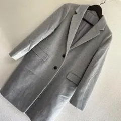 GU ジーユー　ウールブレンドチェスターコート　アウター　ライトグレー　 M