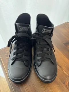 AMOJI ブラックハイカットレインシューズ