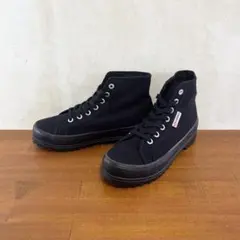 極美品　スペルガ　2795 ネイビー　23.5センチ　キャンバス　1240