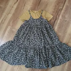 花柄キャミソールワンピースセット 130