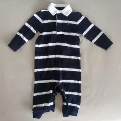Ralph Lauren ストライプロンパース 9M