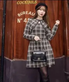 herlipto Pantheon Checked Knit Dress