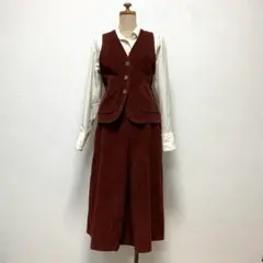 コーデュロイ　セットアップ　スカート