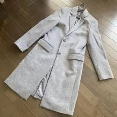 UNIQLO グレー カシミヤ混チェスターコート
