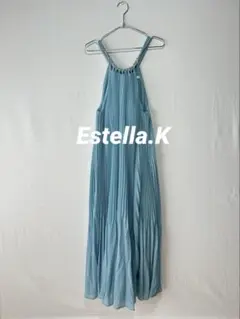 2026年最新】estella.k ワンピースプリントホルターネックティアード