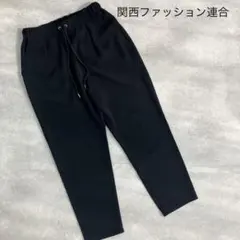 ブラック 黒 ジョガーパンツ ボタンデザイン ウエストゴム メンズ　s